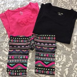 2 tanks and Capri leggings
